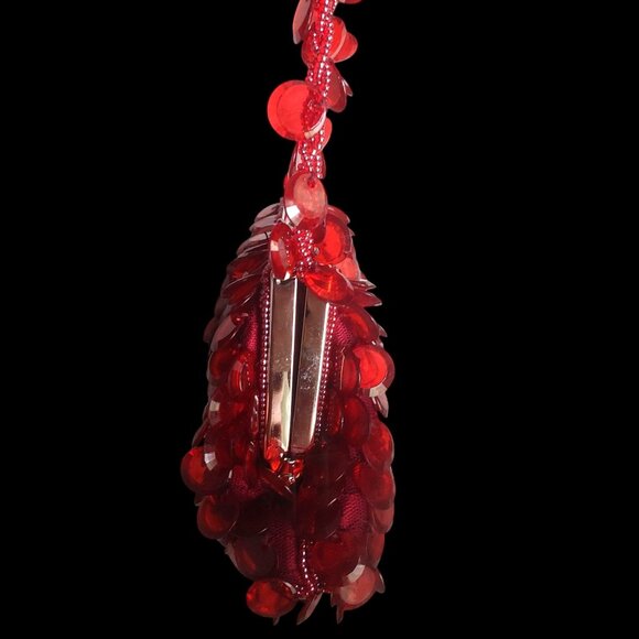 La Regale Gemstone Ruby Red Fun Sparkly Mini Dark Romantic Hand Bag - Picture 6 of 10